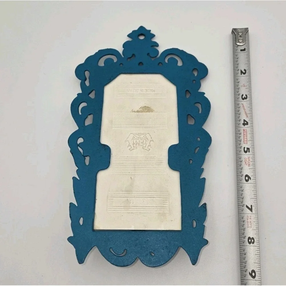 VTG FM Cast Iron Decorative Wall Hook Girl Design Blue‎ Multicolor Made in Japan